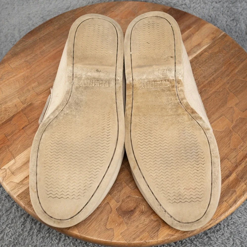 Sperry Top-Sider Boat Shoes Men 9 Blonde Good Gold Cup Leather 0532523